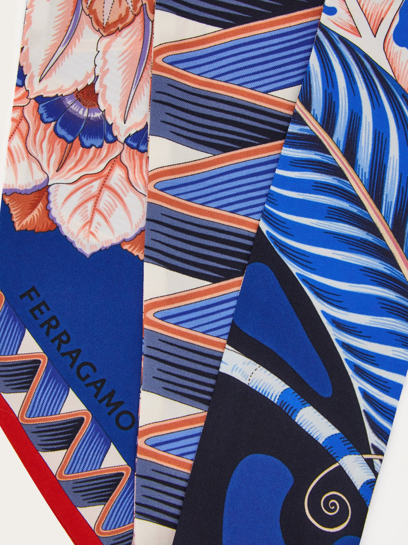 FERRAGAMO Giada print silk bandeau outlook