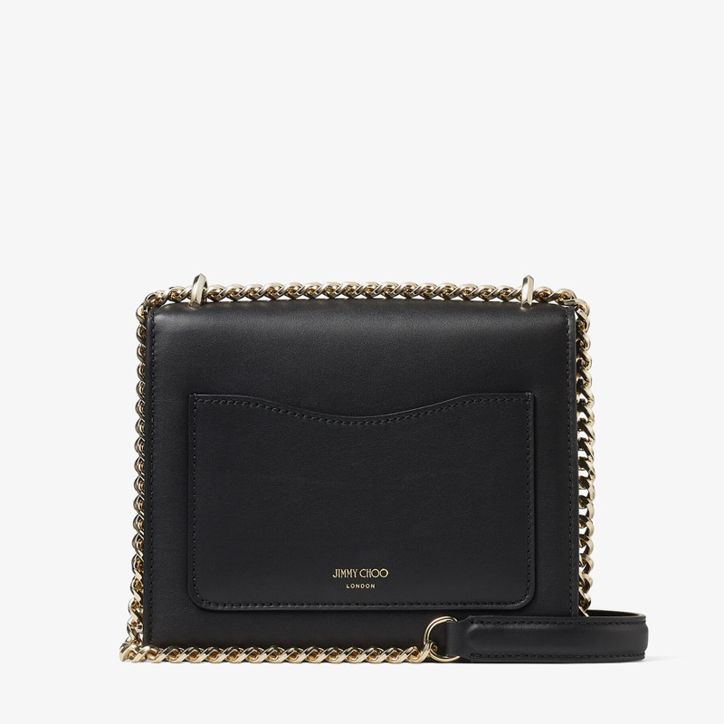 Varenne Quad
Black Leather Shoulder Bag with Gold JC Emblem 7