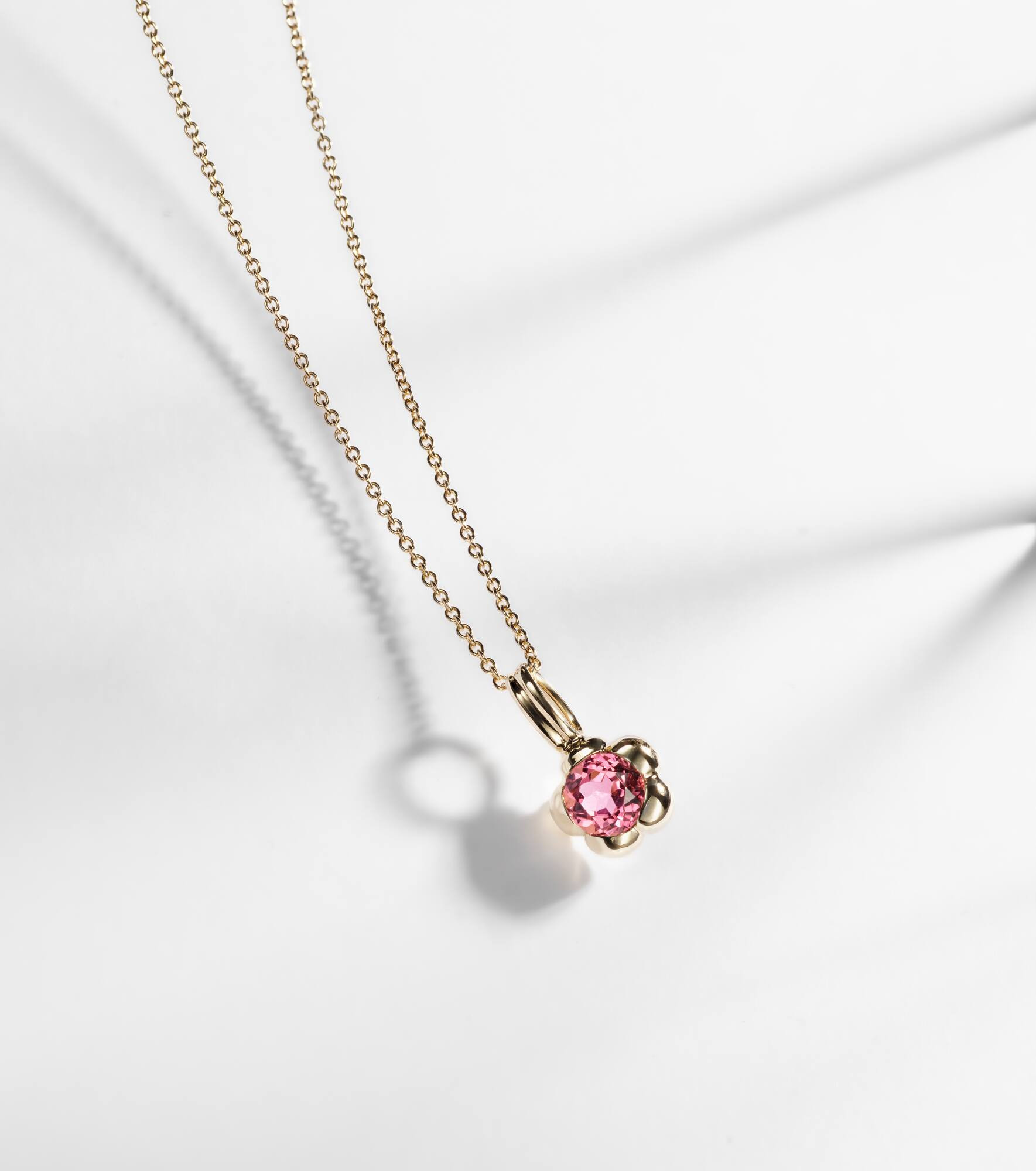 Festival 14kt gold necklace with tourmaline - 5