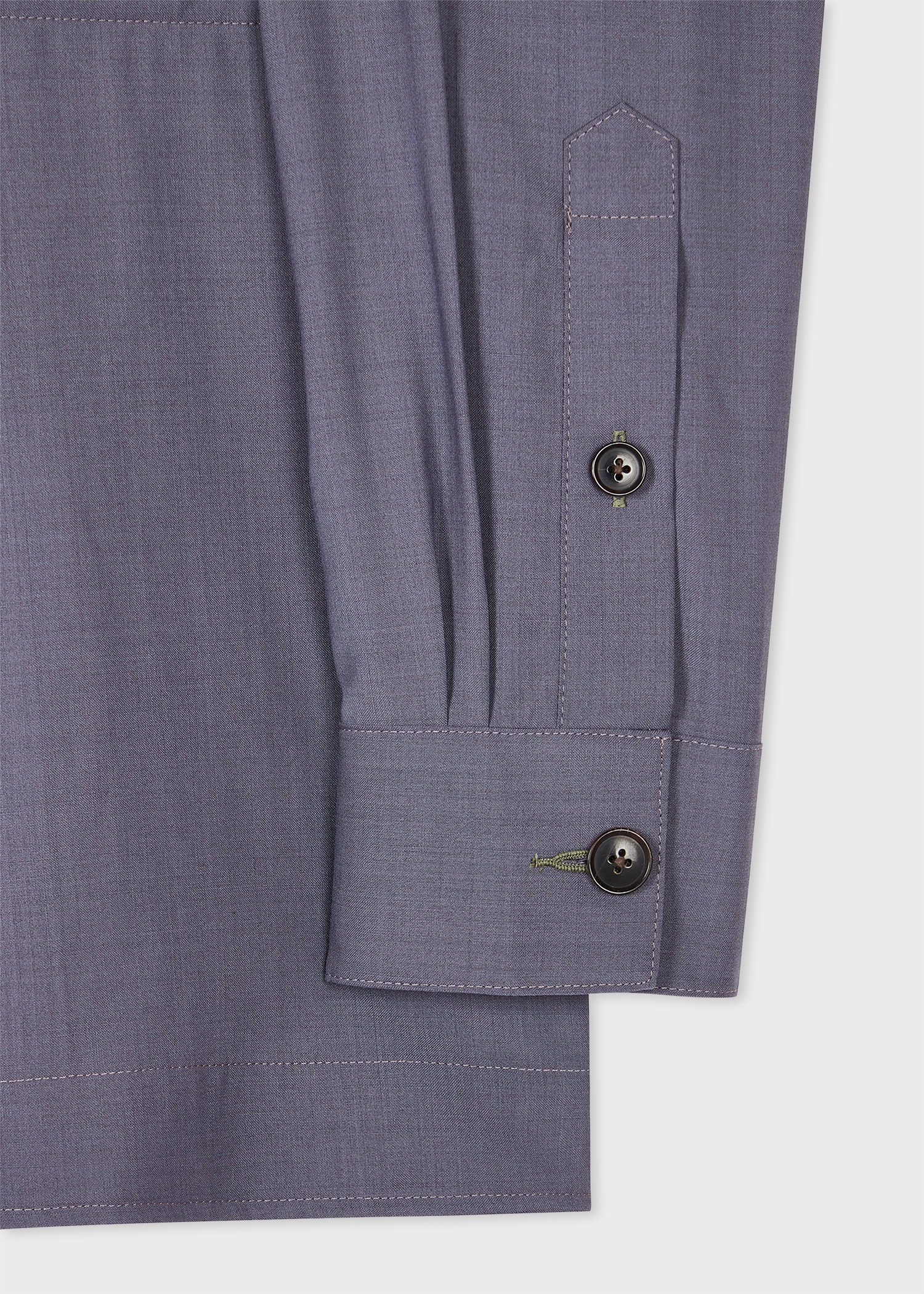 Lavender Overdyed Melange Wool Zip Jacket - 3