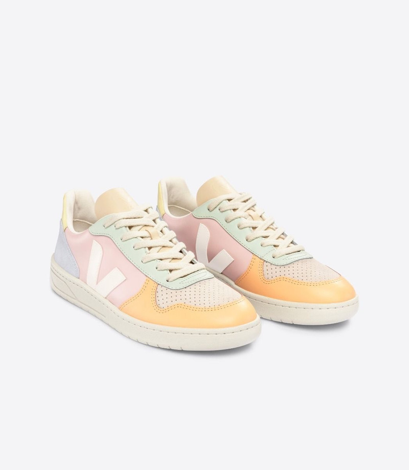 VEJA V-10 LEATHER PETALE WHITE MULTICO outlook