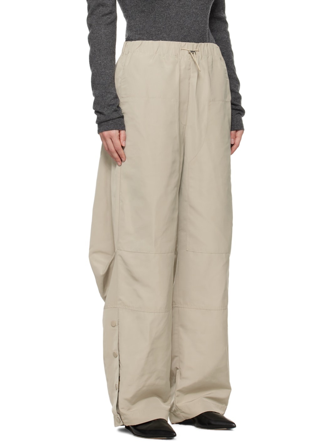 SSENSE Exclusive Taupe 'Elemental by Paris Georgia' Parachute Trousers - 2