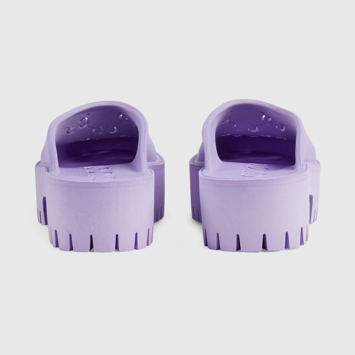 Women's platform perforated G sandal - 4