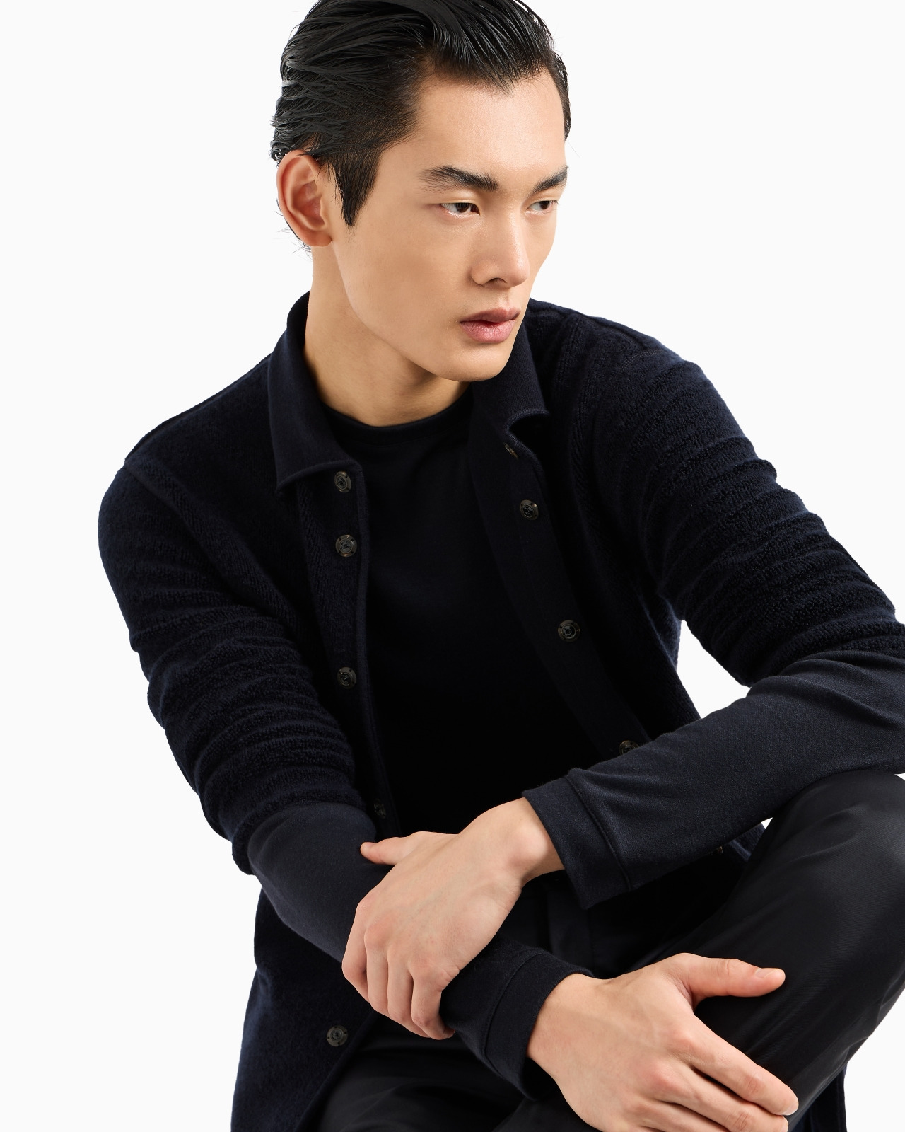 Icon single-breasted jacket in loop-stitch cashmere - 6