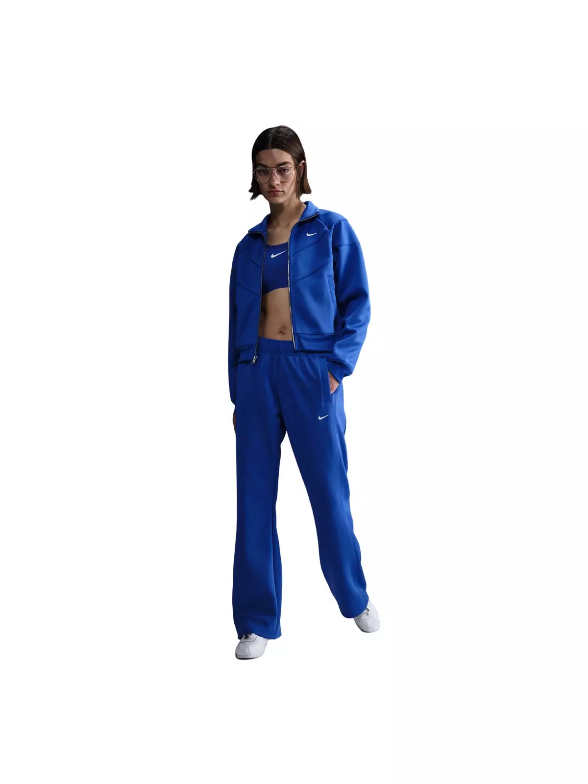Women's Sportswear Windrunner Mid-Rise Slim Knit Pants-Blue - 3