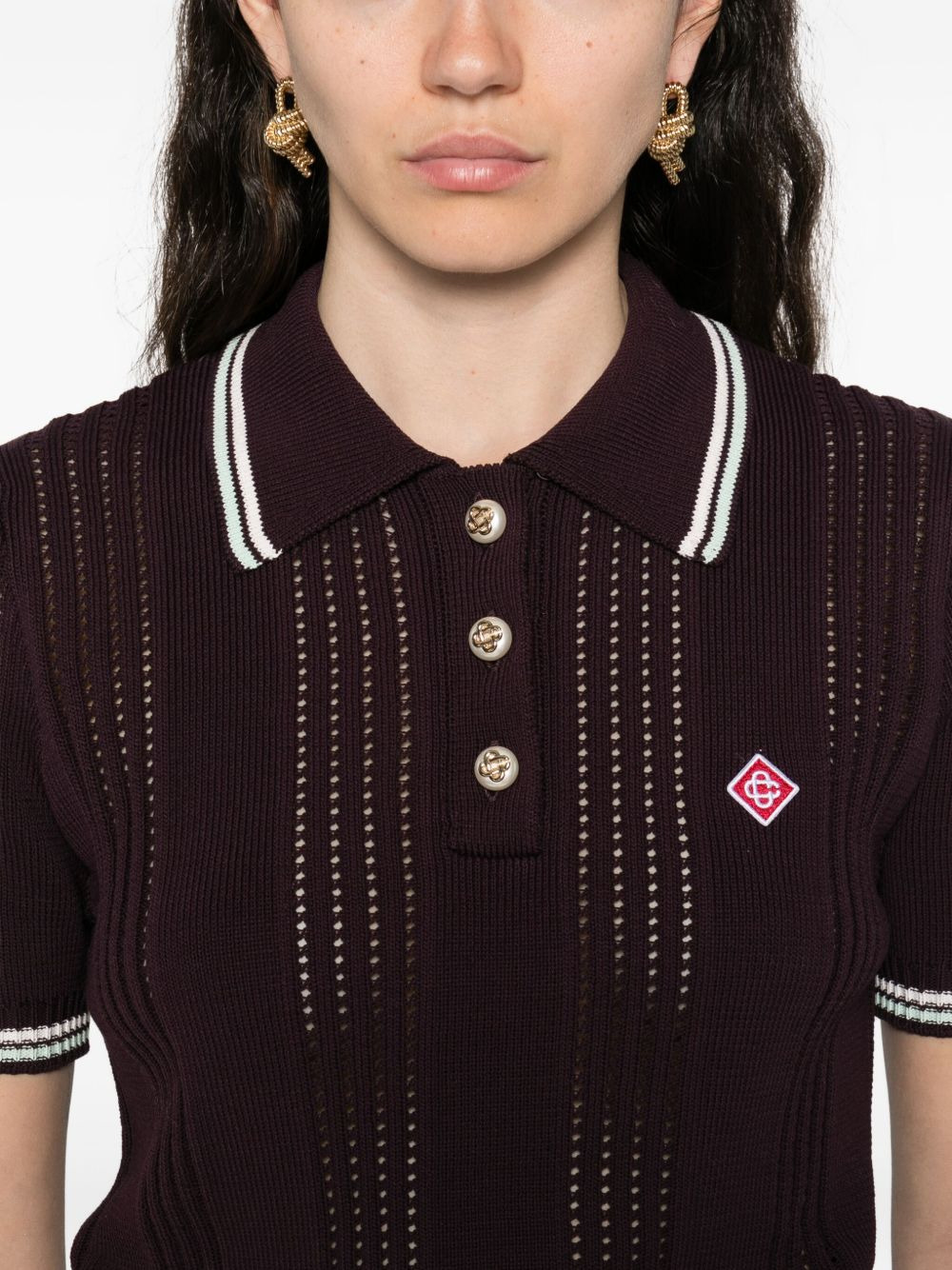 short-sleeved cotton polo shirt - 5