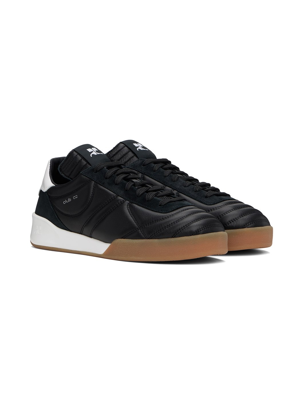 Black Club02 Leather Sneakers - 4