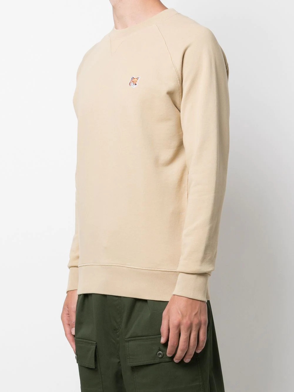 Fox-patch crew neck sweatshirt - 3