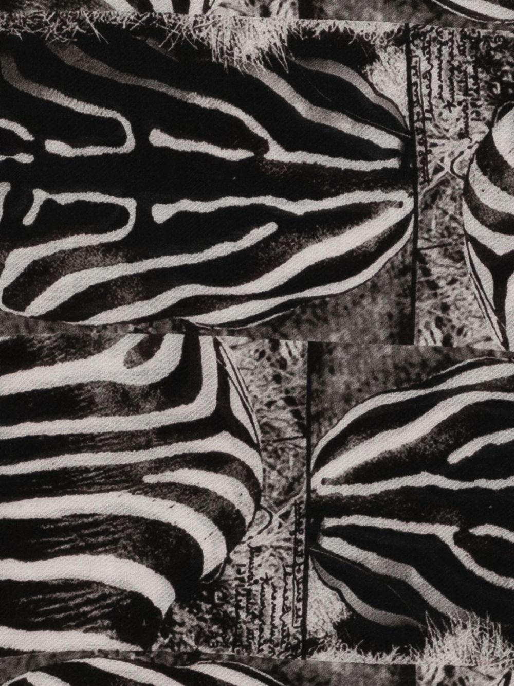 zebra-print fringed scarf - 2
