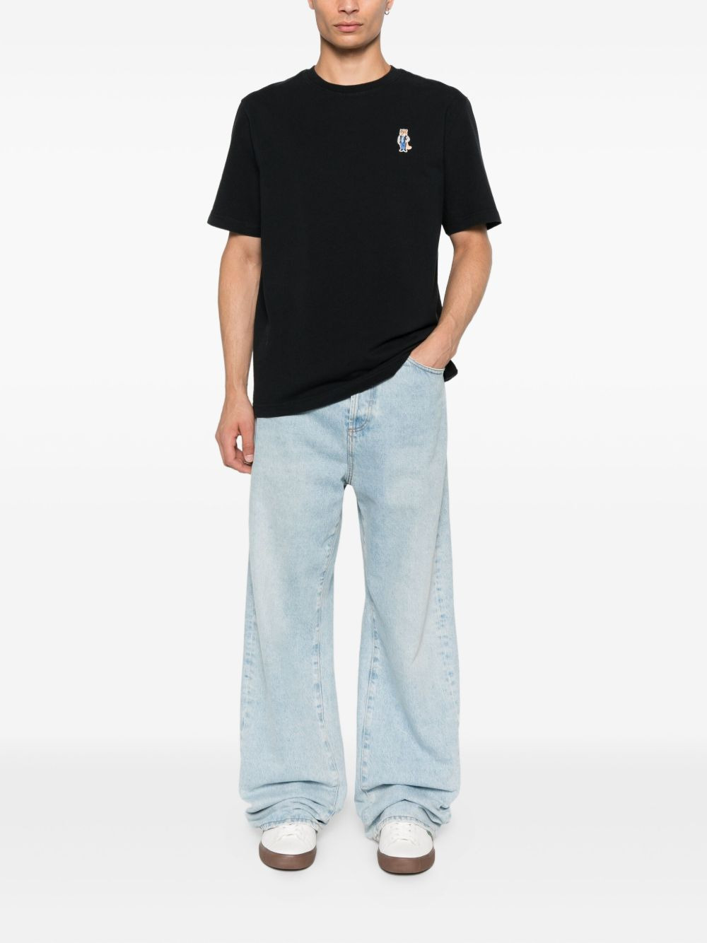 Dressed Fox embroidered cotton T-shirt - 2