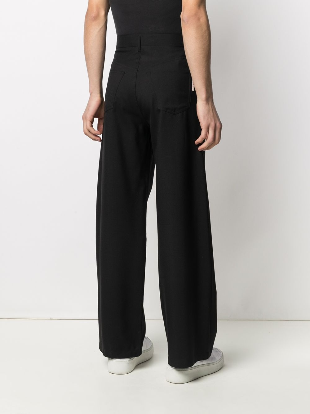 high-waist wide-leg trousers - 4