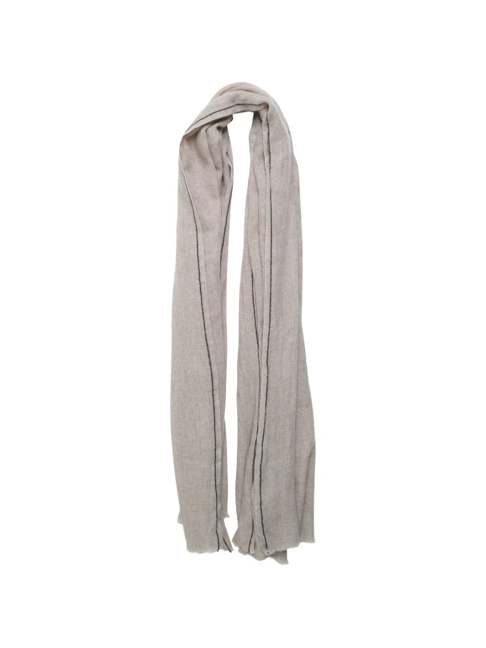 x William Welstead contrast-stitch frayed scarf - 1