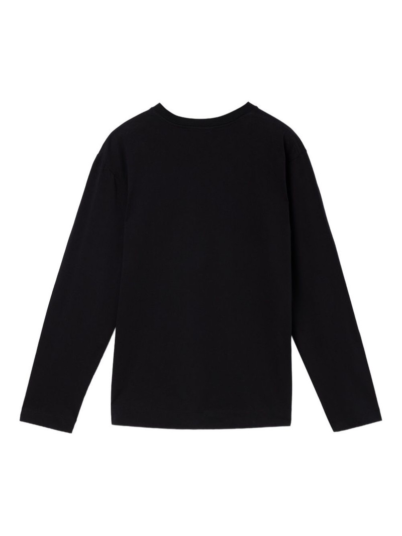 Simone Rocha rose-print long-sleeve T-shirt outlook