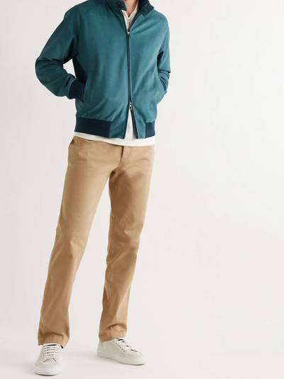 Loro Piana Rain System Suede Bomber Jacket outlook