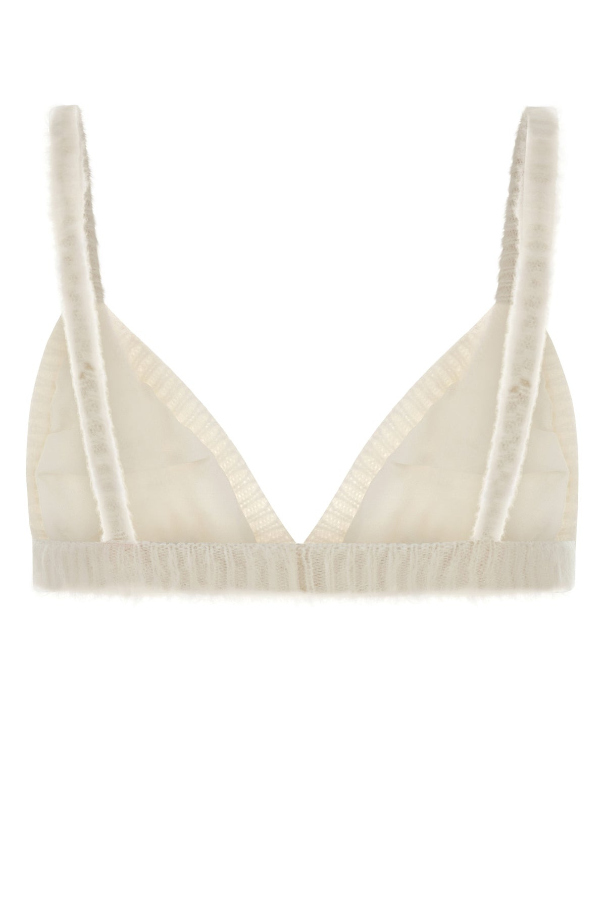 White mohair blend bra - 2