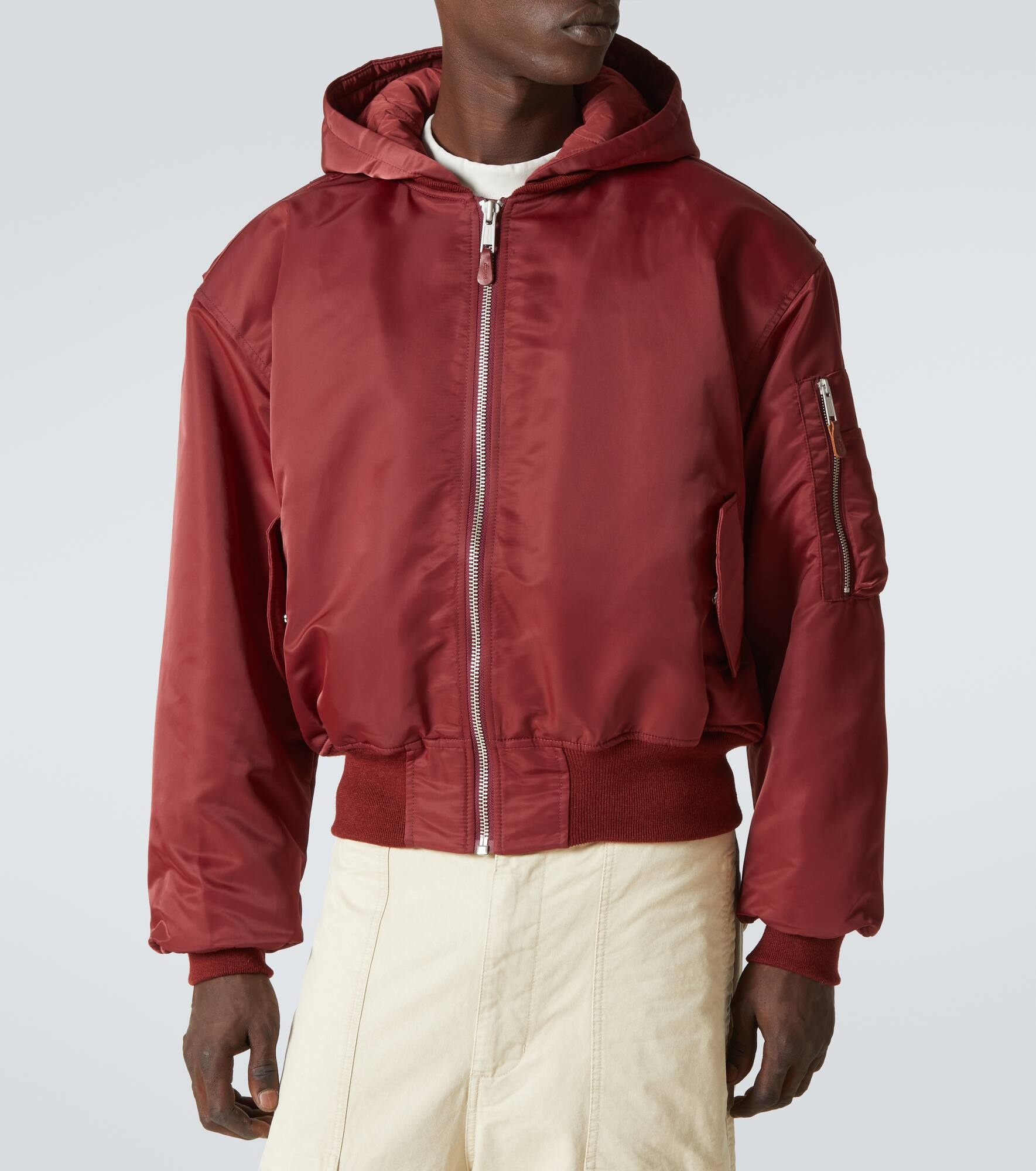 Technical satin bomber jacket - 3