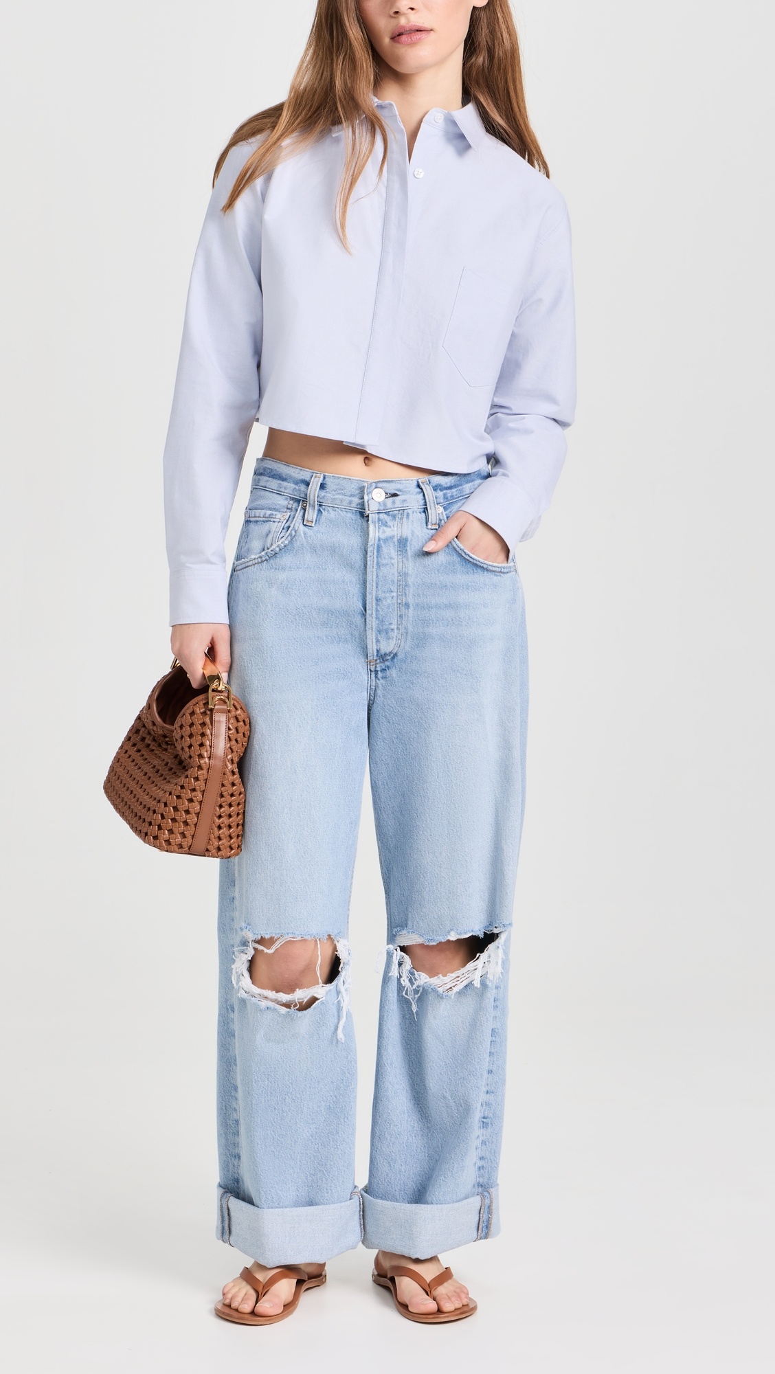 Ayla Baggy Cuffed Crop Jeans - 4