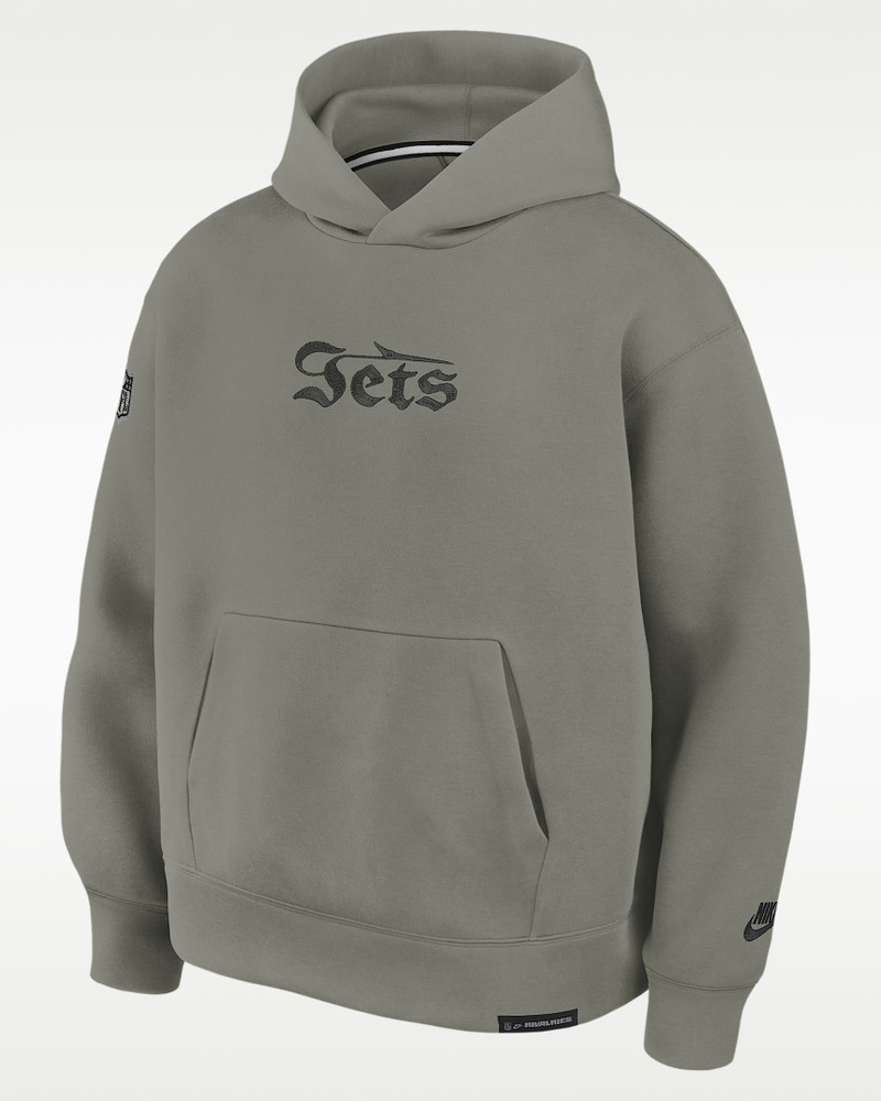 New York Jets Rivalries Collection Oversized Tech Fleece Men's Nike NFL Pullover Hoodie 9