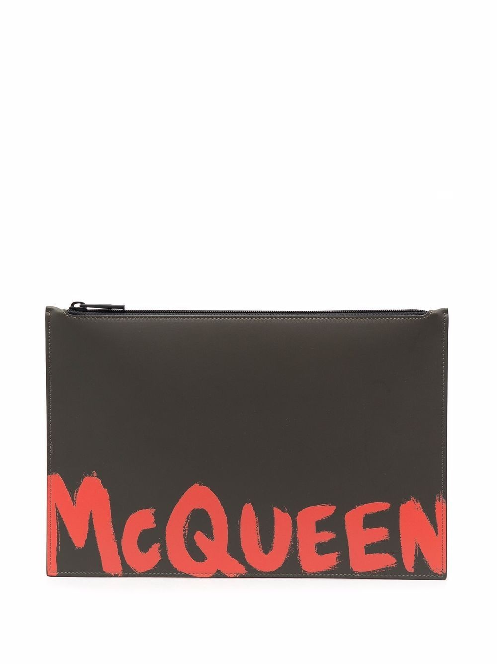 logo-print clutch bag - 1