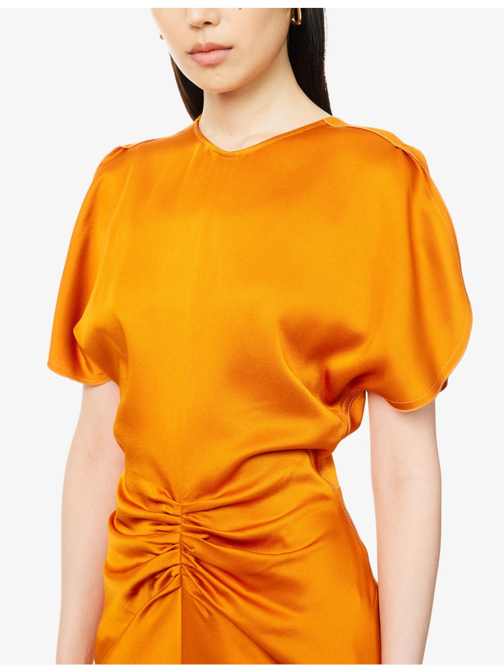 Ruched Regular-Fit Woven Mini Dress - 5
