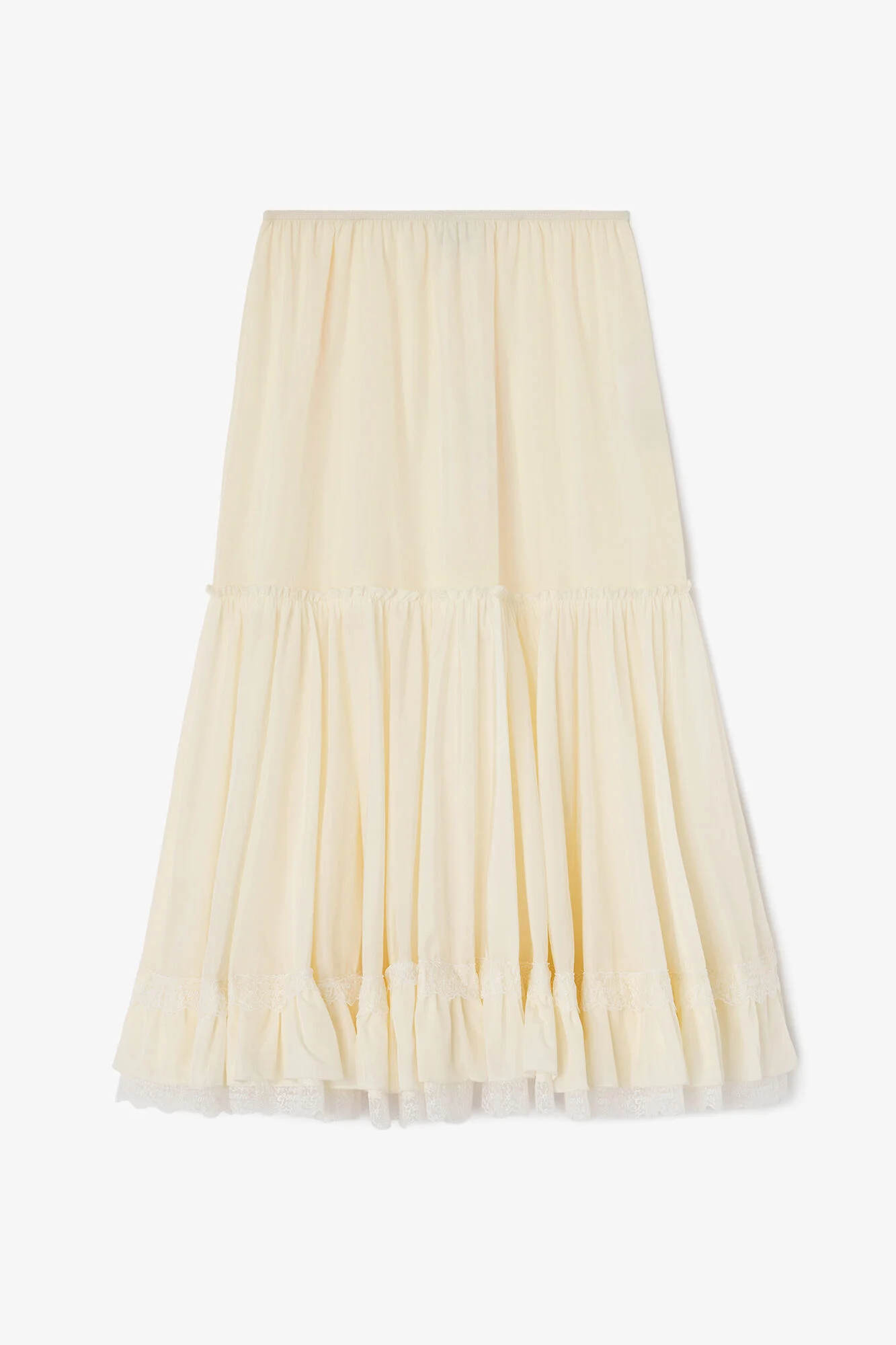 SKIRT IN WHITE NYLON - 1