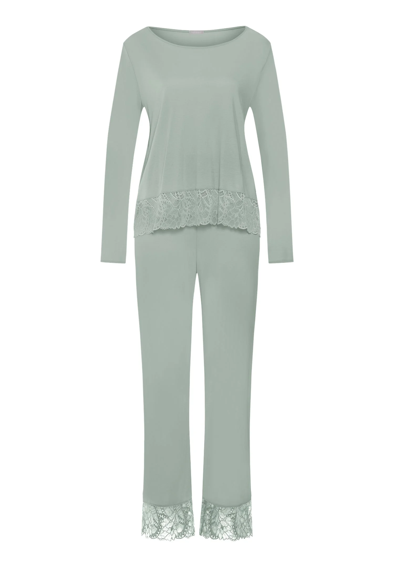 Azelia Lace Trim Pajama Set - 1