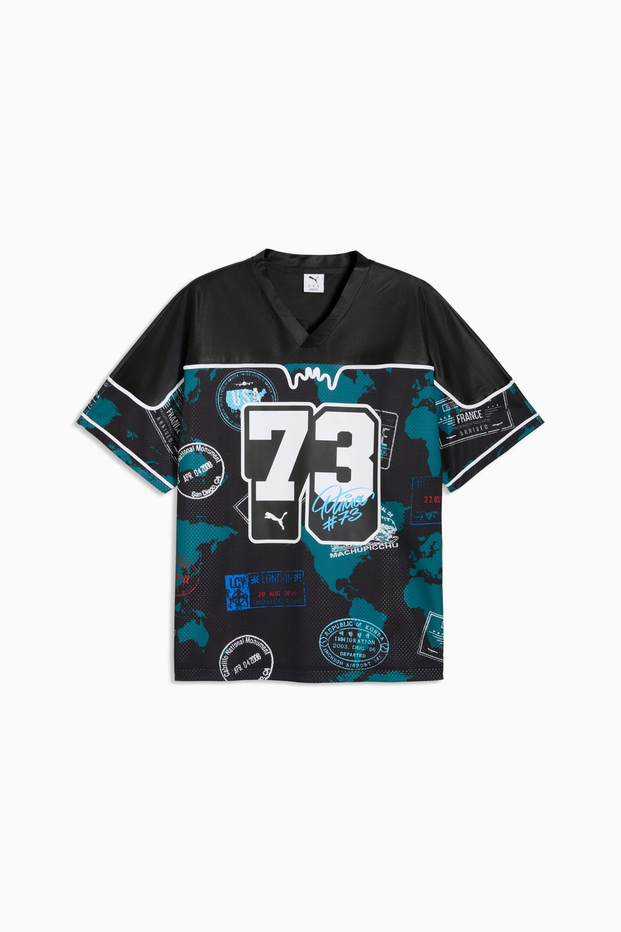 Around The World Men's Patterned Basketball Jersey - 1
