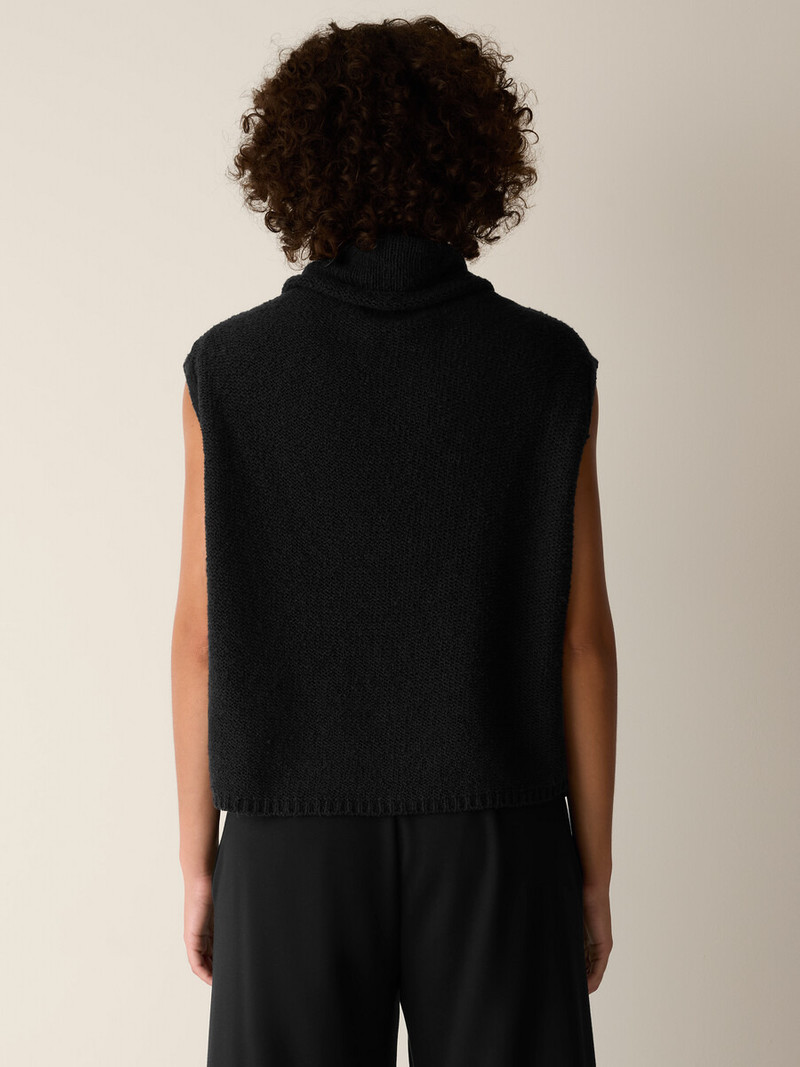Peruvian Cotton Cloud Drape Neck Vest 4