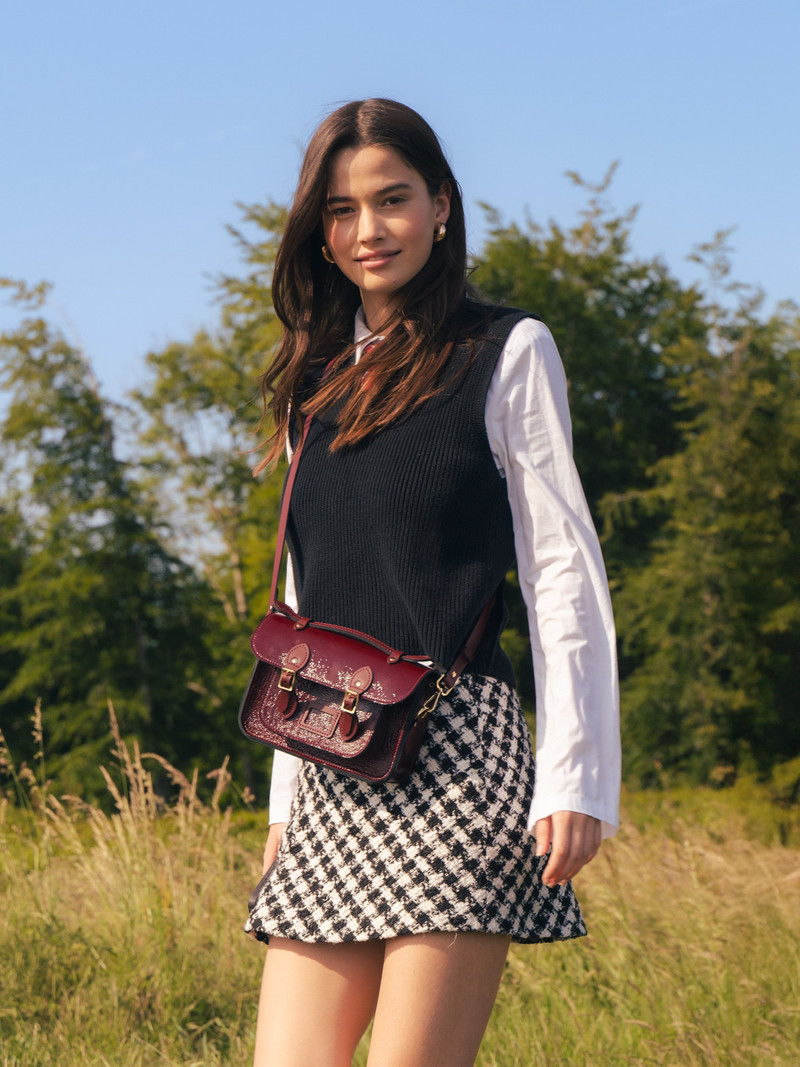 Cambridge Satchel The Mini - Oxblood Patent outlook