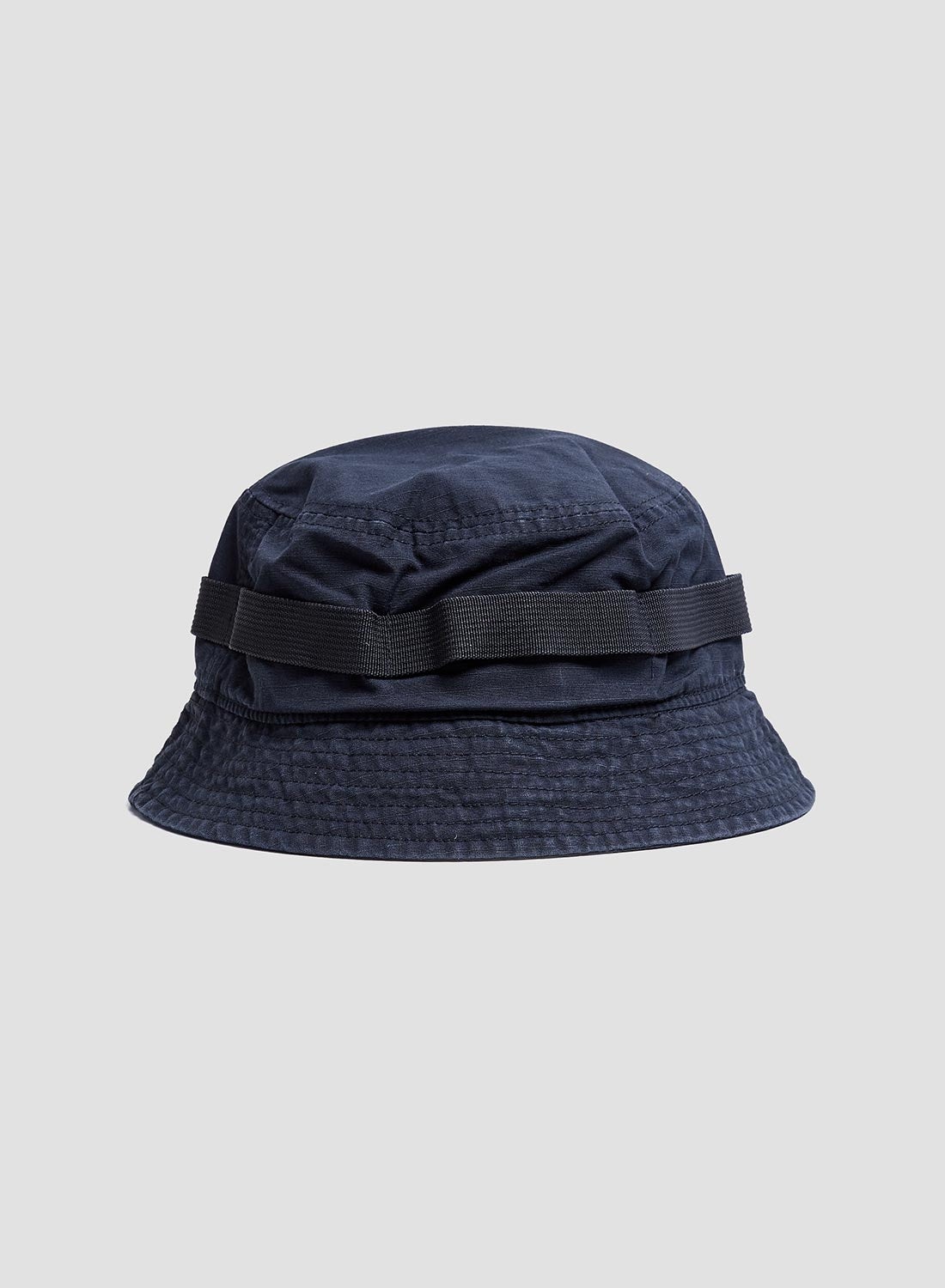 Nigel Cabourn Nam Bucket Hat (Cotton Ripstop) in Black Navy 