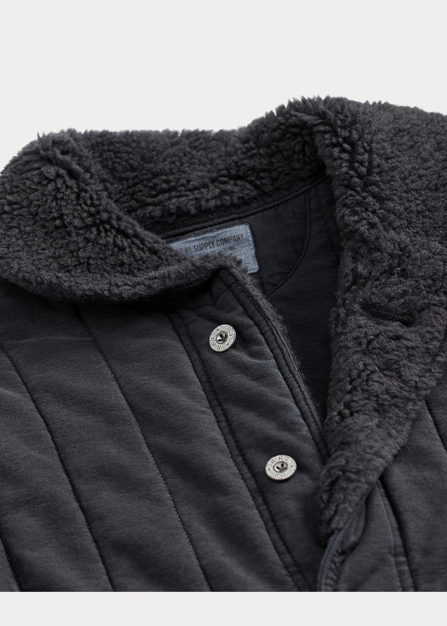 Fleece-Collar Quilted Jersey Jacket - 3