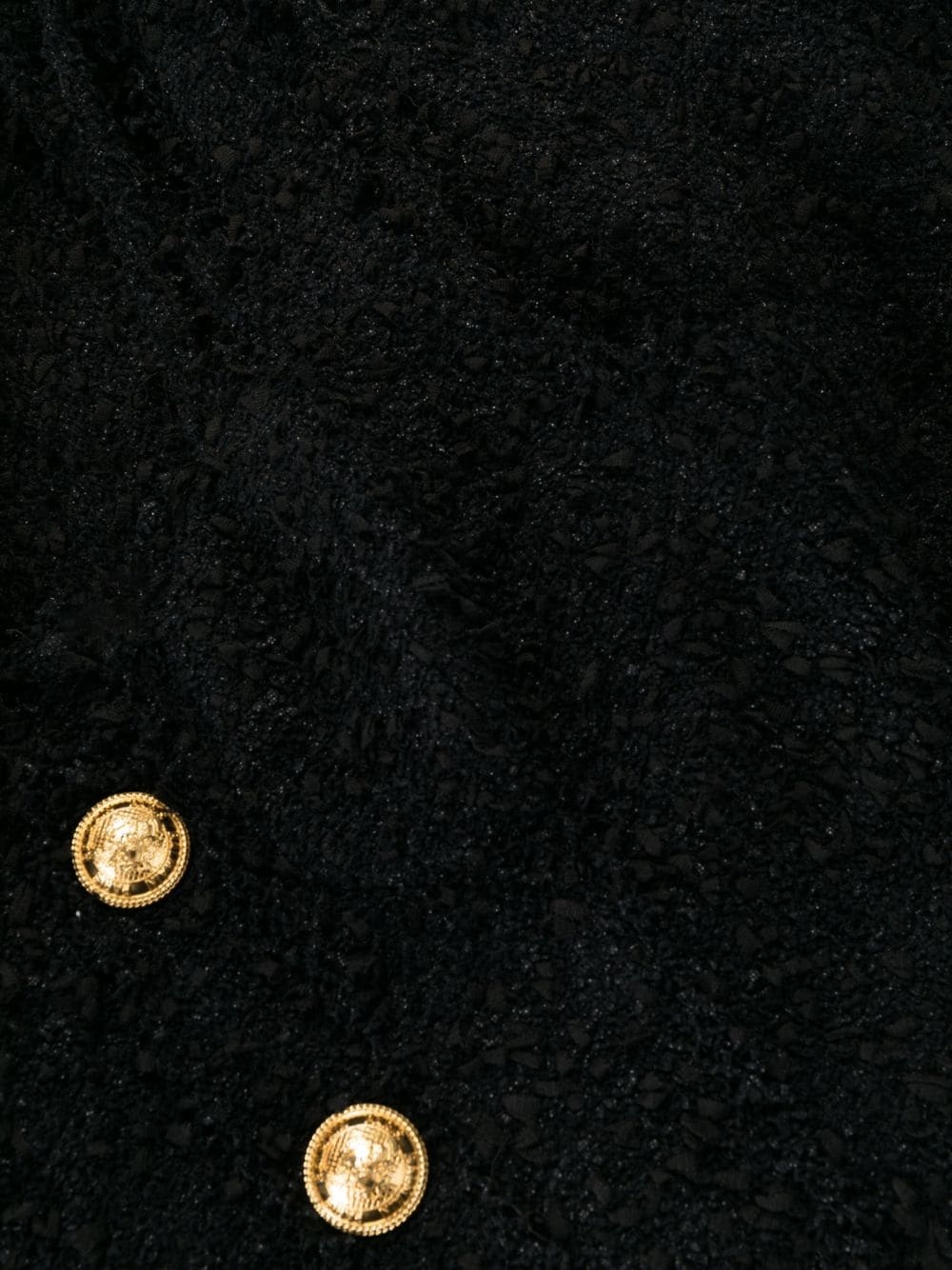 button-embellished tweed minidress - 6