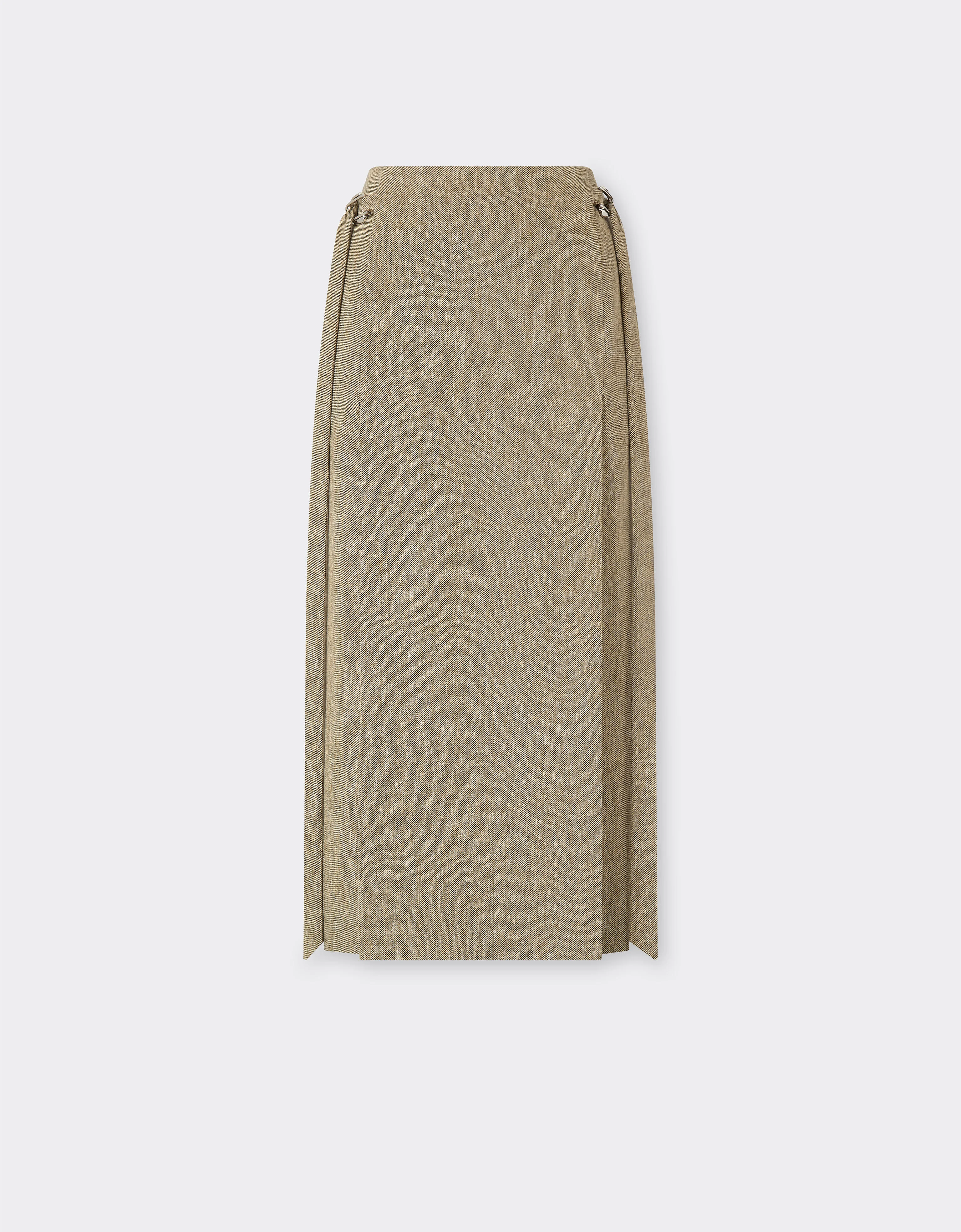 Midi skirt in faded twill - 1