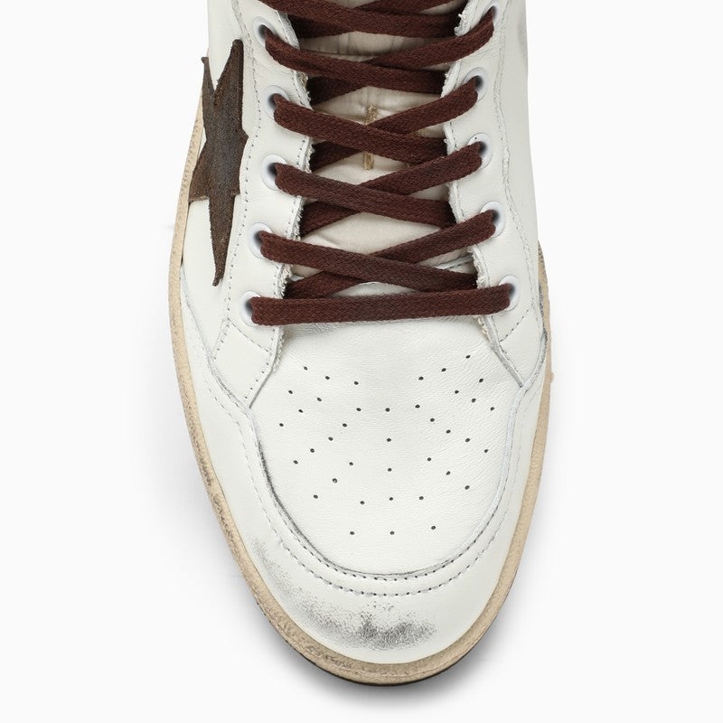 Golden Goose High Sky-Star White/Beige/Chocolate Trainer Men - 3