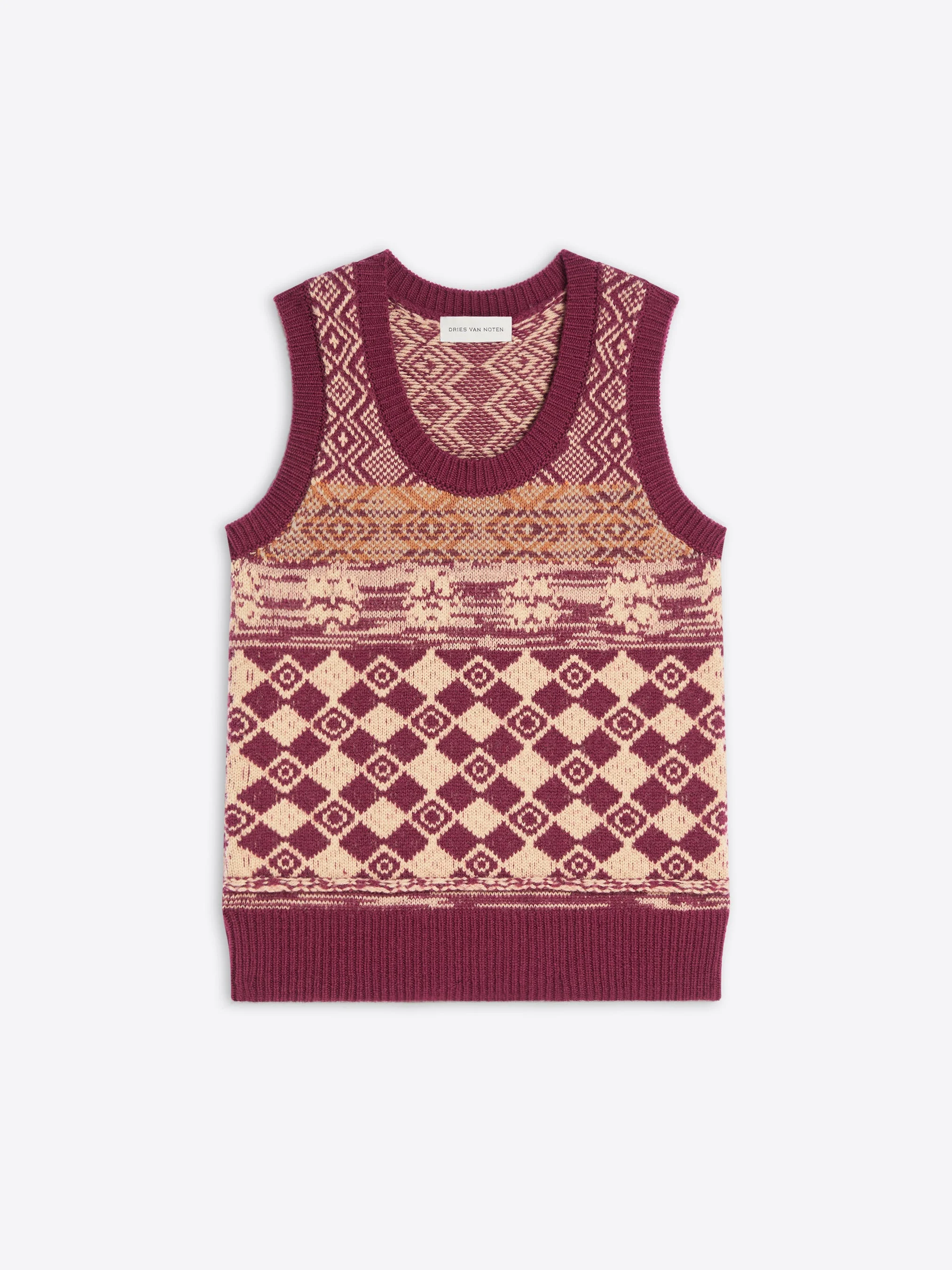 JACQUARD WOOL SWEATER - 1