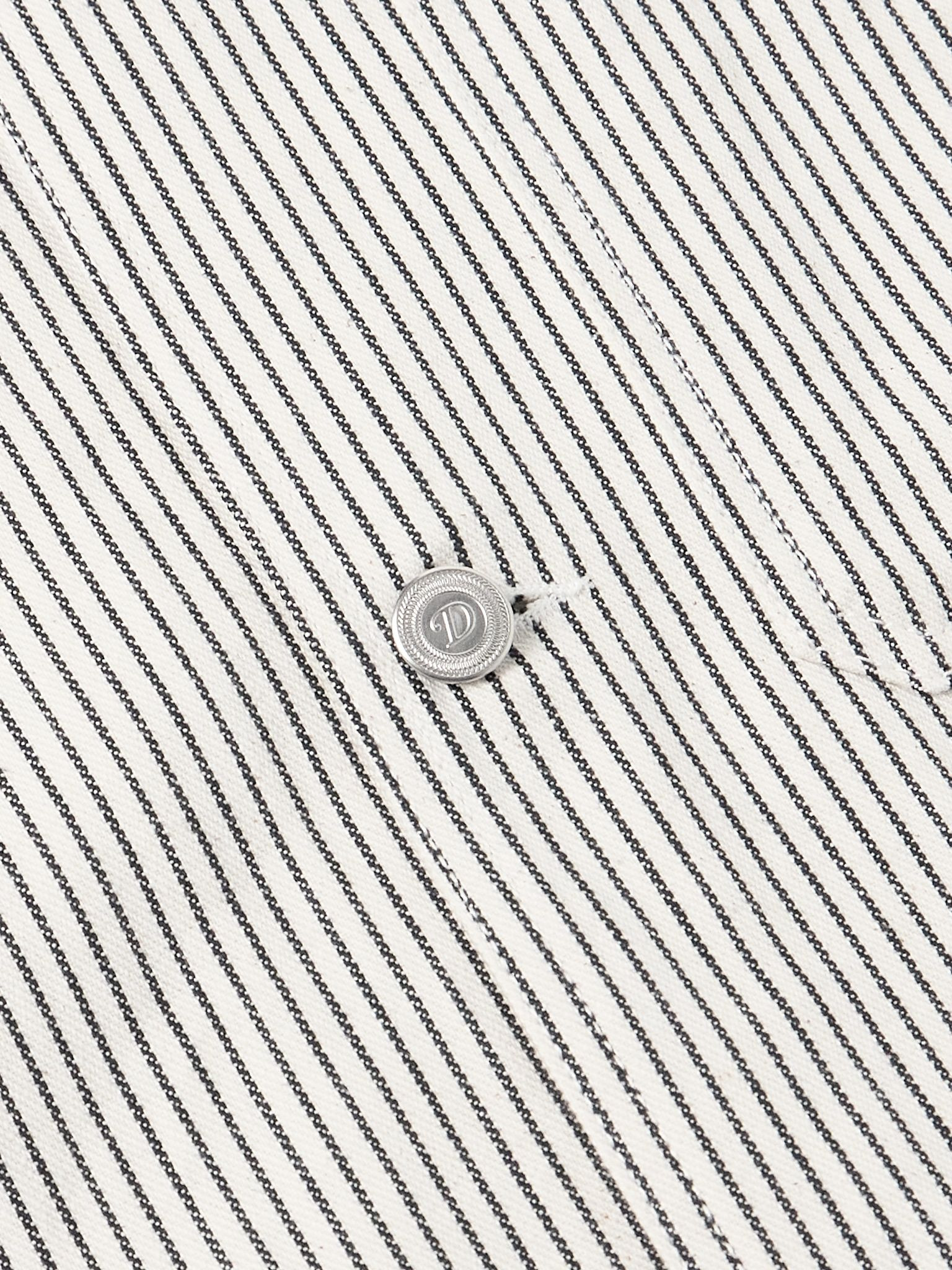 Stoker Striped Cotton Overshirt White - 4