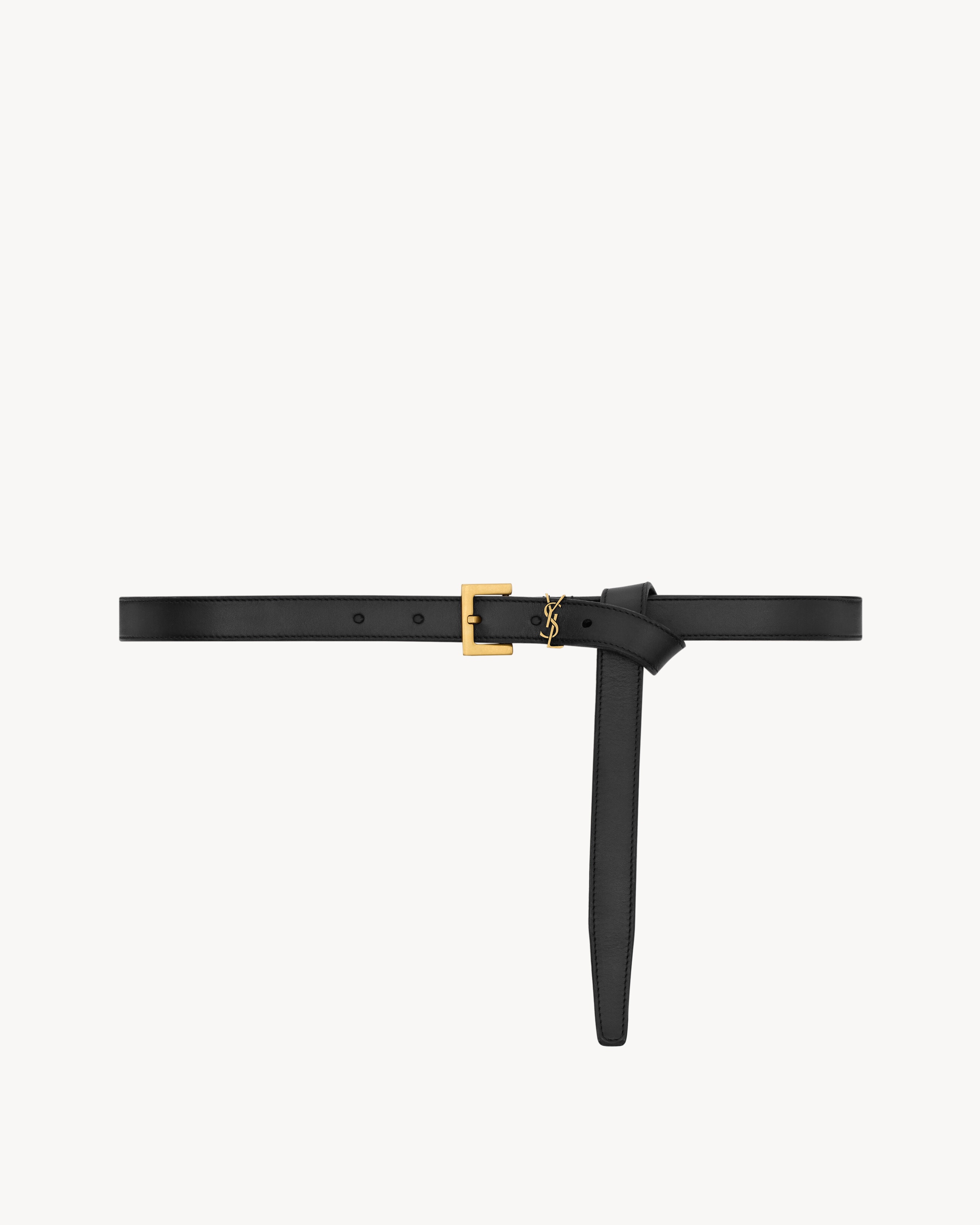 cassandre thin belt in vegetable-tanned leather - 2