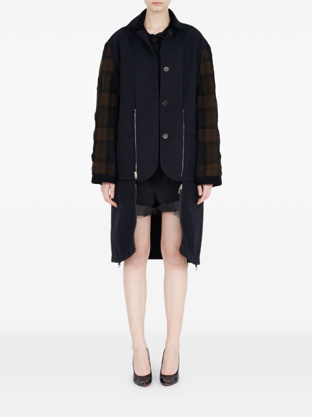 corduroy-collar overshirt - 7