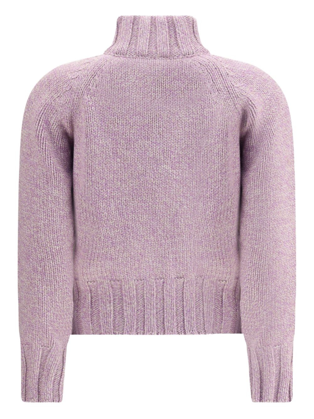 high-neck zip-front cardigan - 3