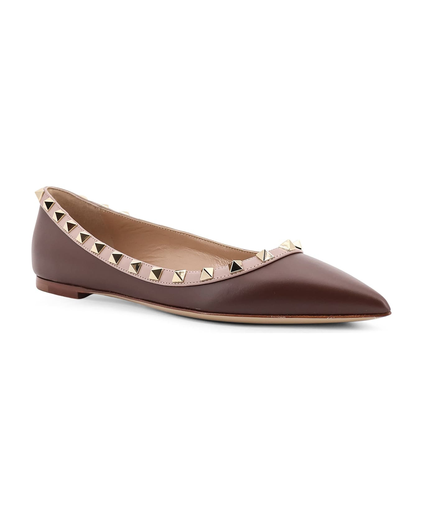 Rockstud Leather Ballerinas - 2