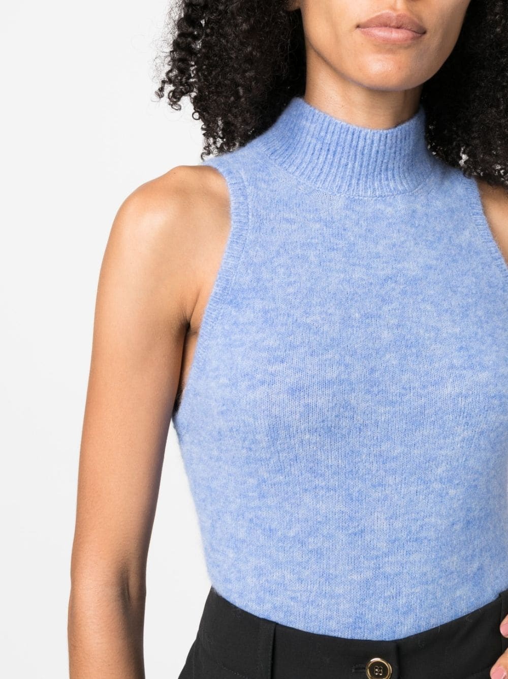 mock-neck knitted top - 5