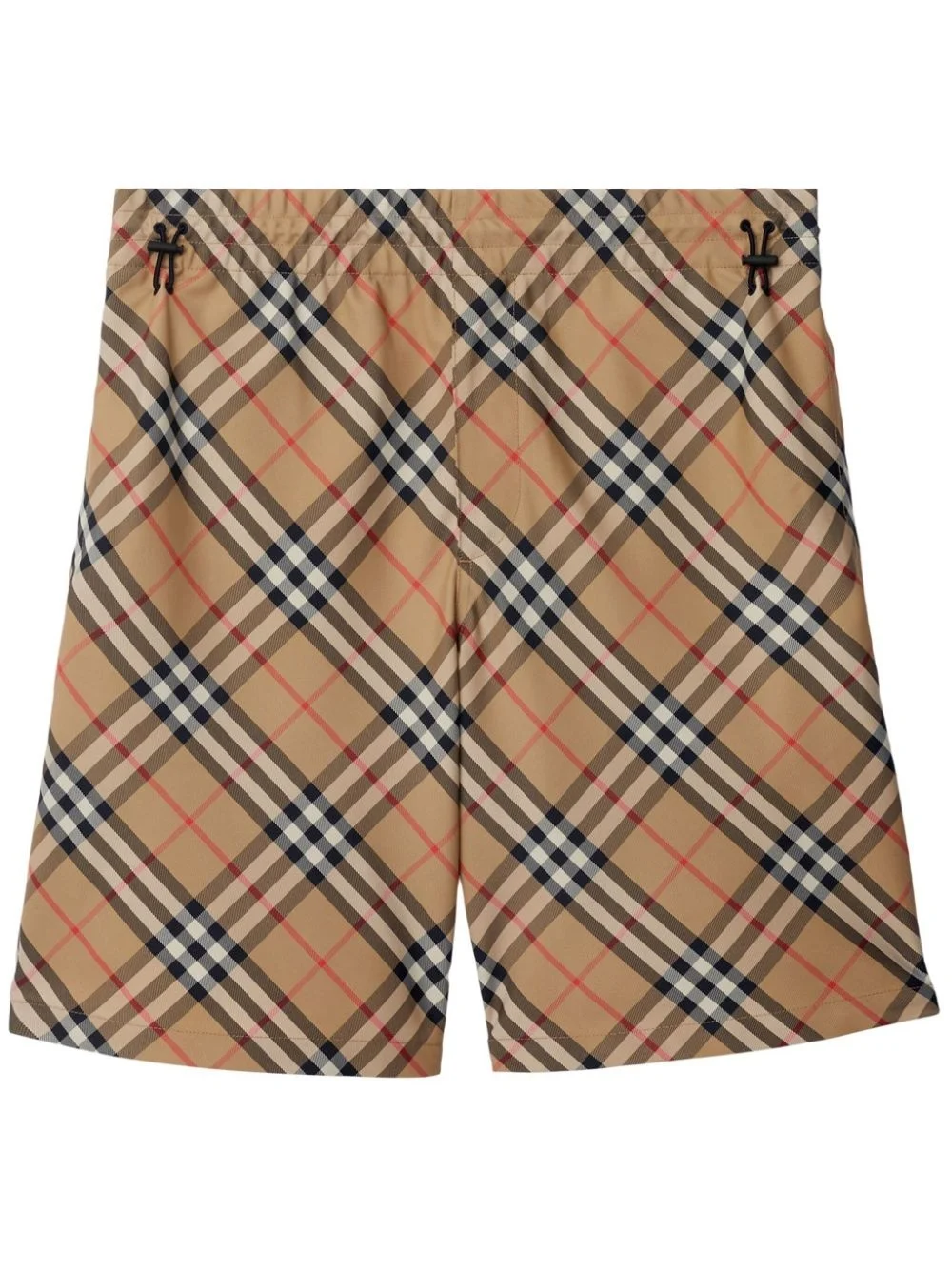 Vintage Check-print drawstring shorts - 1