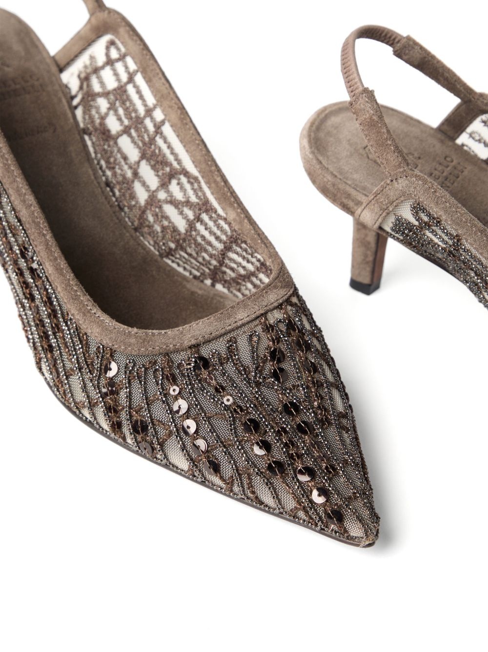 55mm sequin-embellished pumps - 4