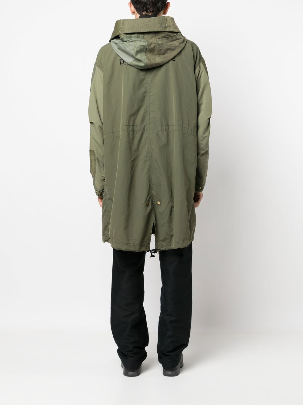 drawstring-hood parka coat - 4