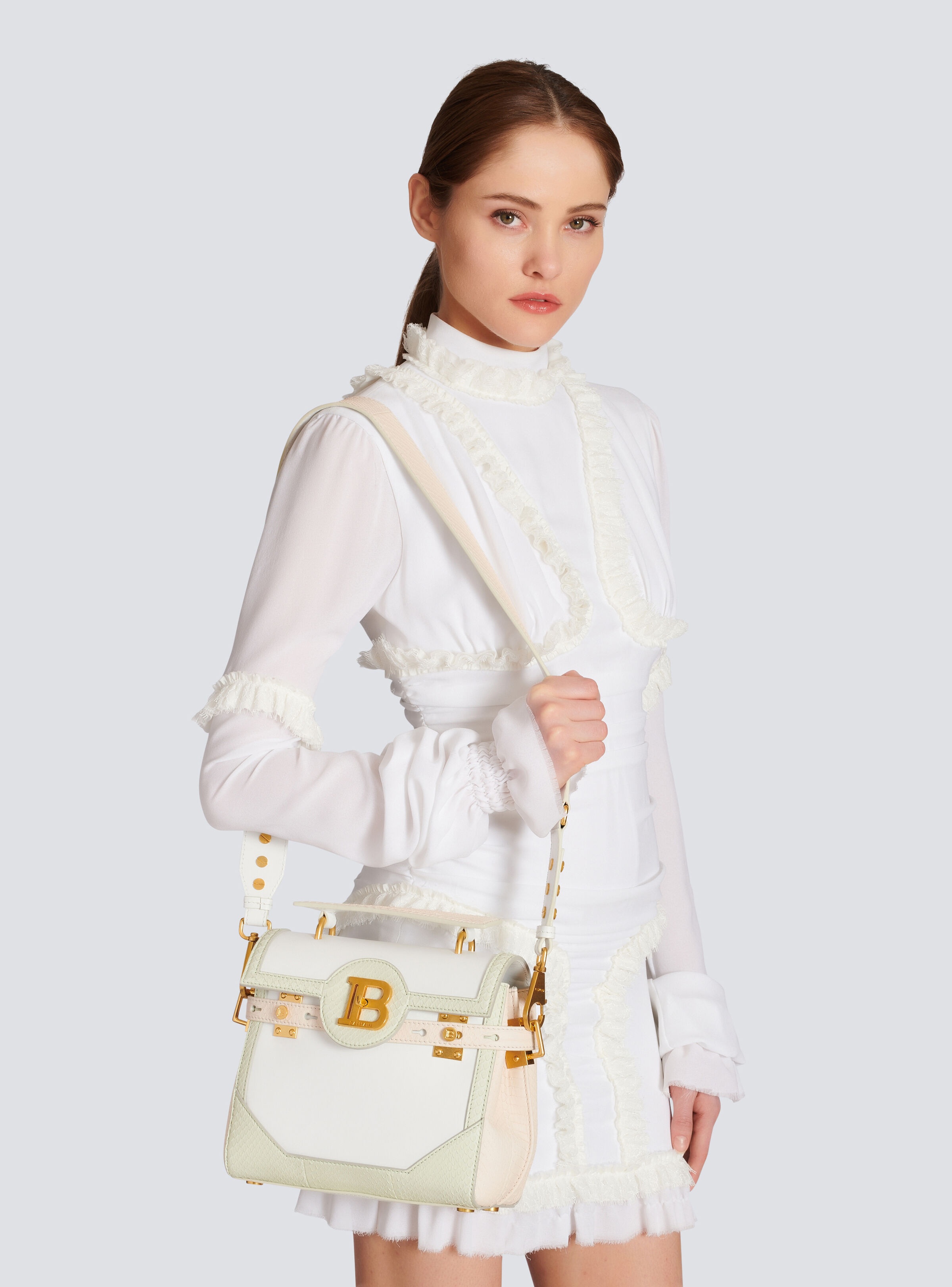 B-Buzz 23 bag in leather and python leather - 8