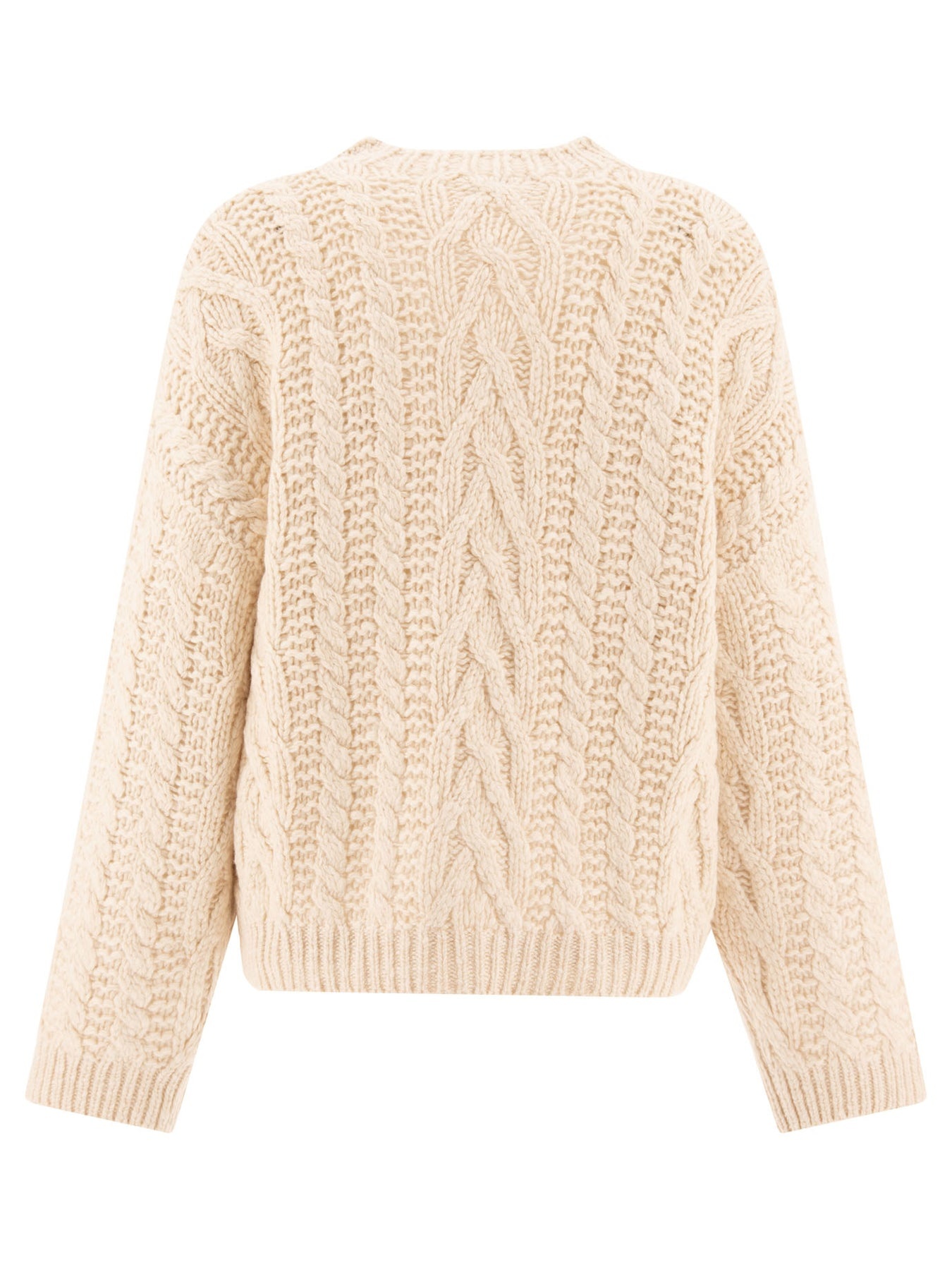 Cable-Knit Sweater Knitwear Beige - 2