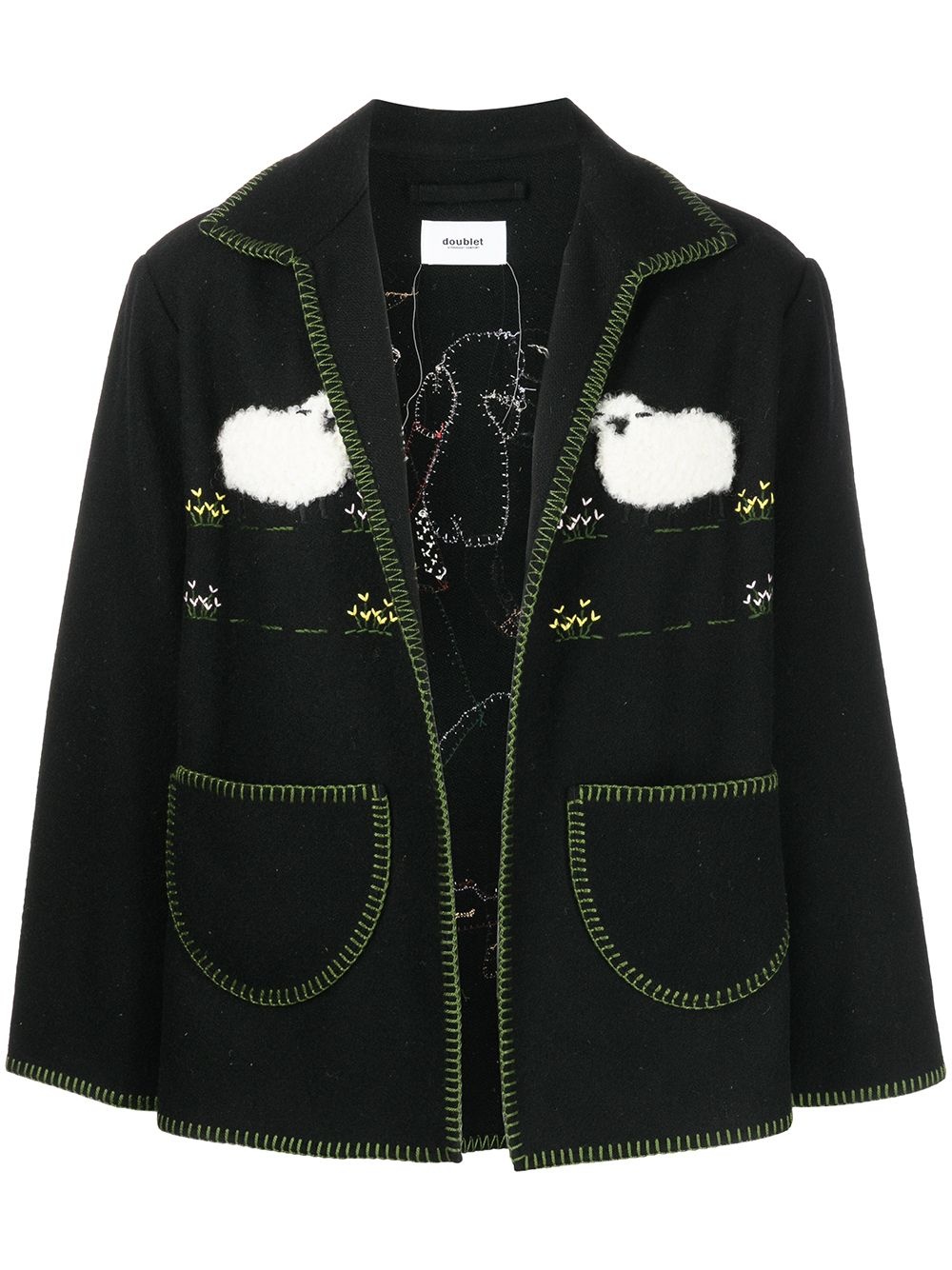 embroidered shirt jacket - 1