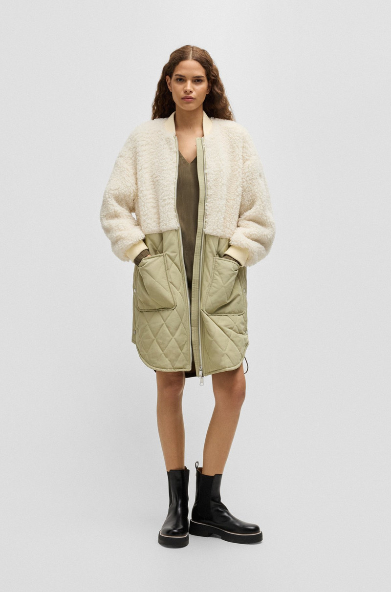 TEDDY-PANELED QUILTED JACKET 2