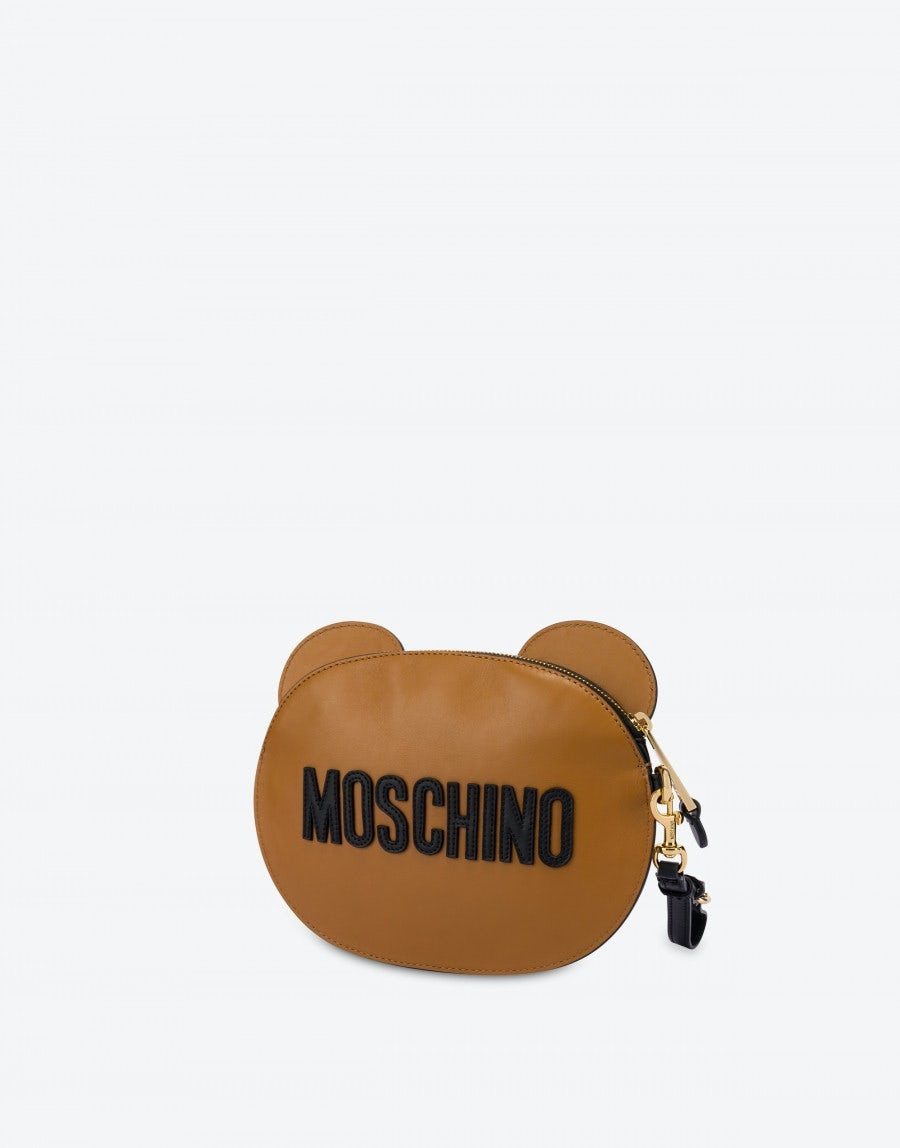MOSCHINO TEDDY BEAR CALFSKIN CLUTCH - 2