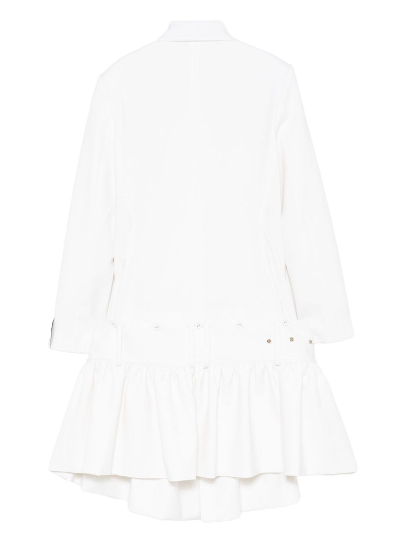 rokh button-detailing ruffled double-breasted coat outlook